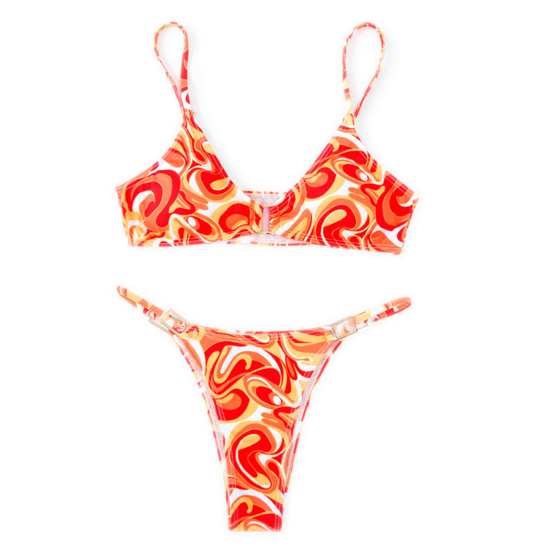 Azure Ribbed Bikini Set