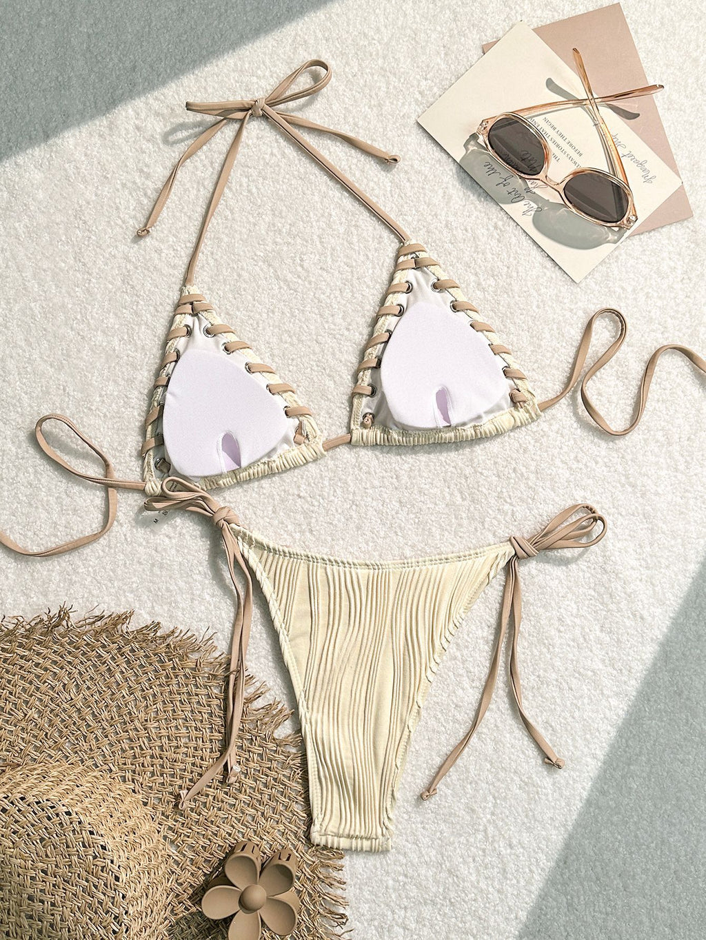 Opale Sable Bikini — side profile view — Opale & Co. women's bikini swimwear