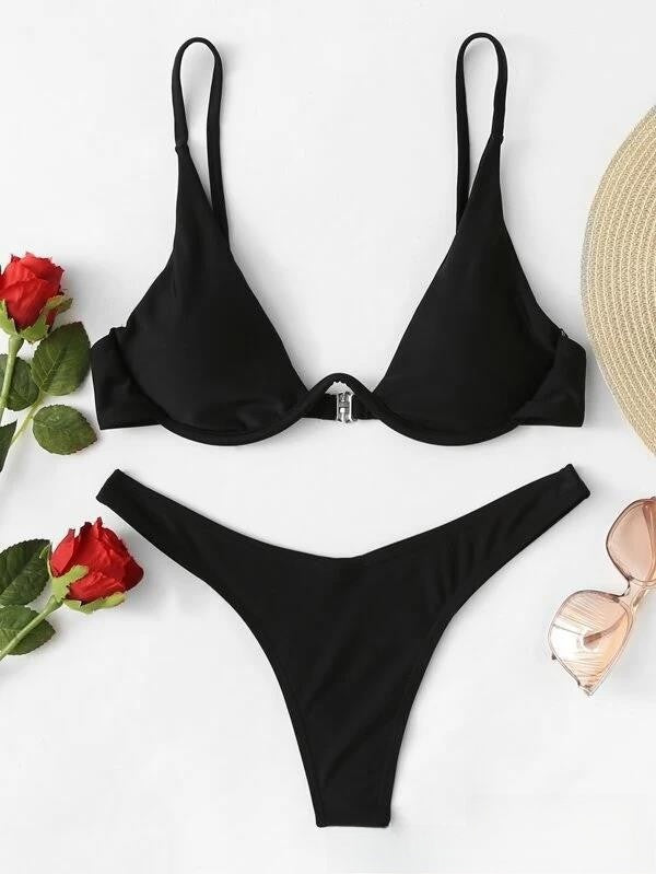Opale Forme Bikini — close-up detail — Opale & Co. women's bikini swimwear